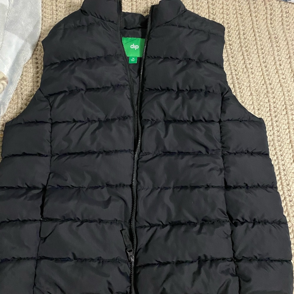 Dip womens xl black puffer vest